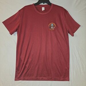 Athletic T-Shirt 2XL Mens Maroon US Embassy Philippines Embroidered Performance
